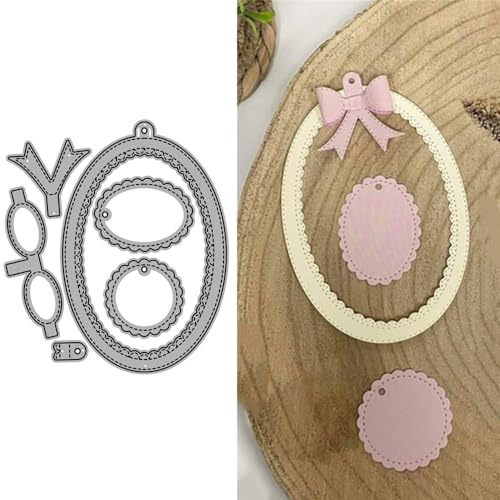 Ovale Spitze Hangtag Label Stanzformen für Kartenherstellung, Spleißen Schmetterling Schleife Metall Stanzformen für Papier Scrapbooking DIY Schablonen für Album Party Hochzeit Festivals Dekoration Ovale Spitze Hangtag Label Stanzformen für Kartenherstellung, Spleißen Schmetterling Schleife Metall Stanzformen für Papier Scrapbooking DIY Schablonen für Album Party Hochzeit Festivals Dekoration von LZJSYKDQ
