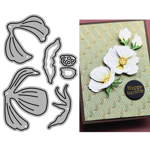Pflanzen-Stanzformen für Kartenherstellung, Patchwork-Flowe-Metall-Stanzformen für Papier, Scrapbooking, DIY-Schablonen für Album, Party, Hochzeit, Festivals, Dekoration von LZJSYKDQ