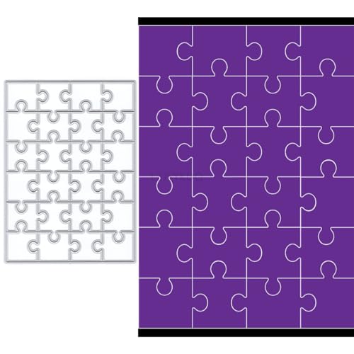 Puzzle-Stanzformen für Kartenherstellung, rechteckige Hintergrundplatte, Metall-Stanzformen für Papier, Scrapbooking, DIY-Schablonen für Album, Party, Hochzeit, Festivals, Dekoration Puzzle-Stanzformen für Kartenherstellung, rechteckige Hintergrundplatte, Metall-Stanzformen für Papier, Scrapbooking, DIY-Schablonen für Album, Party, Hochzeit, Festivals, Dekoration von LZJSYKDQ
