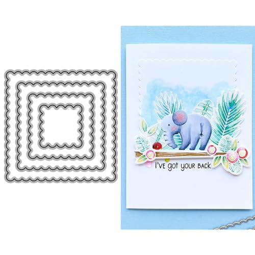 Quadratische Wellenhintergrund-Stanzformen für Kartenherstellung, Wellenetiketten, Metall-Stanzformen für Papier, Scrapbooking, DIY-Schablonen für Album, Party, Hochzeit, Festivals, Dekoration Quadratische Wellenhintergrund-Stanzformen für Kartenherstellung, Wellenetiketten, Metall-Stanzformen für Papier, Scrapbooking, DIY-Schablonen für Album, Party, Hochzeit, Festivals, Dekoration von LZJSYKDQ