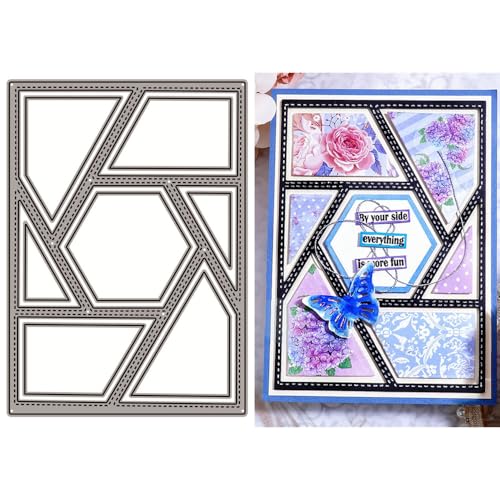 Rechteckige Hintergrund-Stanzformen für Kartenherstellung, geometrische Spleiß-Metall-Stanzformen für Papier, Scrapbooking, DIY-Schablonen für Album, Party, Hochzeit, Festivals, Dekoration Rechteckige Hintergrund-Stanzformen für Kartenherstellung, geometrische Spleiß-Metall-Stanzformen für Papier, Scrapbooking, DIY-Schablonen für Album, Party, Hochzeit, Festivals, Dekoration von LZJSYKDQ