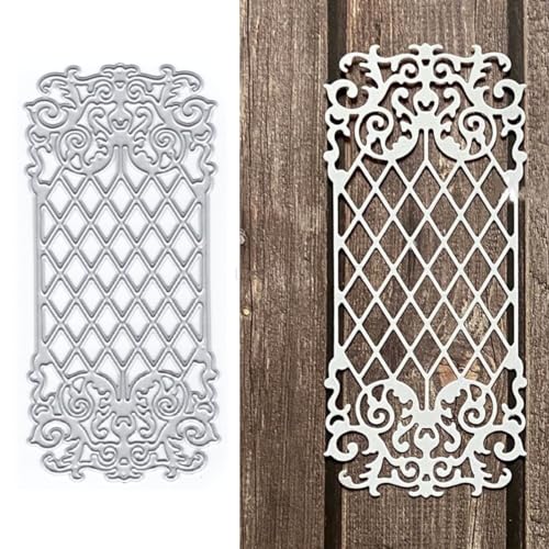 Rhombus Grid Stanzformen für Kartenherstellung, quadratische Spitze, Metall-Stanzformen für Papier, Scrapbooking, DIY-Schablonen für Album, Party, Hochzeit, Festivals, Dekoration, KDQ1247 von LZJSYKDQ