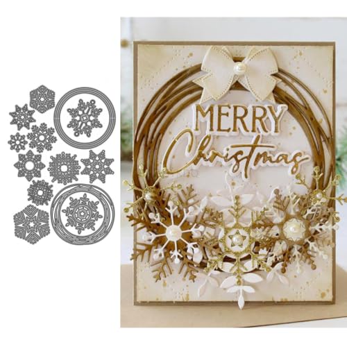 Schneeflocken-Girlande, Stanzformen für Kartenherstellung, Frohe Weihnachten, Metall-Stanzformen für Papier, Scrapbooking, DIY-Schablonen für Album, Party, Hochzeit, Festivals, Dekoration Schneeflocken-Girlande, Stanzformen für Kartenherstellung, Frohe Weihnachten, Metall-Stanzformen für Papier, Scrapbooking, DIY-Schablonen für Album, Party, Hochzeit, Festivals, Dekoration von LZJSYKDQ