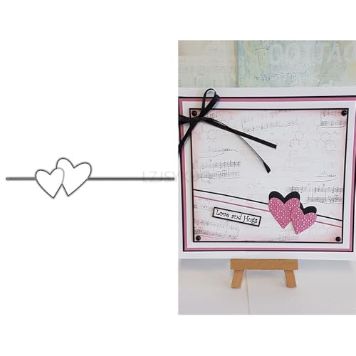 Spitzen-Stanzformen für Kartenherstellung, Herz-Metall-Stanzformen für Papier, Scrapbooking, DIY-Schablonen für Album, Party, Hochzeit, Festivals, Dekoration Spitzen-Stanzformen für Kartenherstellung, Herz-Metall-Stanzformen für Papier, Scrapbooking, DIY-Schablonen für Album, Party, Hochzeit, Festivals, Dekoration von LZJSYKDQ