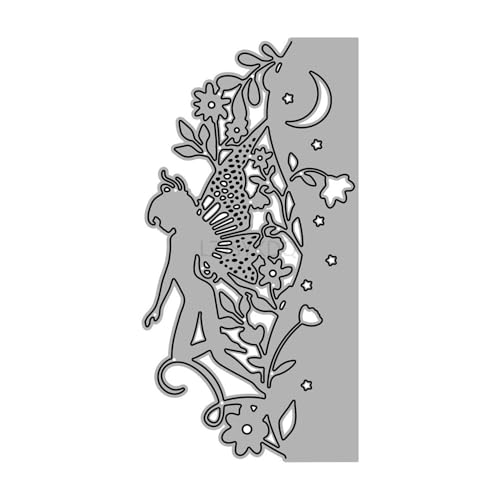 Spitzen-Stanzformen für Kartenherstellung, Schmetterling, Fee, Mond, Metall-Stanzformen für Papier, Scrapbooking, DIY-Schablonen für Album, Party, Hochzeit, Festivals, Dekoration Spitzen-Stanzformen für Kartenherstellung, Schmetterling, Fee, Mond, Metall-Stanzformen für Papier, Scrapbooking, DIY-Schablonen für Album, Party, Hochzeit, Festivals, Dekoration von LZJSYKDQ