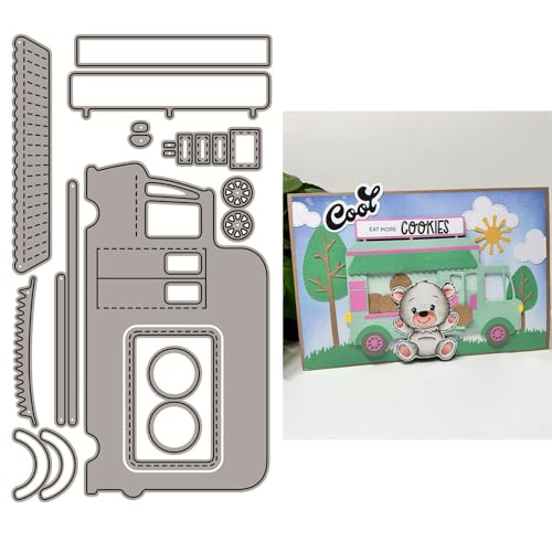 Spleißen Auto Stanzformen für Kartenherstellung, Metall Stanzformen für Papier Scrapbooking, DIY Schablonen für Album Party Hochzeit Festivals Dekoration Spleißen Auto Stanzformen für Kartenherstellung, Metall Stanzformen für Papier Scrapbooking, DIY Schablonen für Album Party Hochzeit Festivals Dekoration von LZJSYKDQ