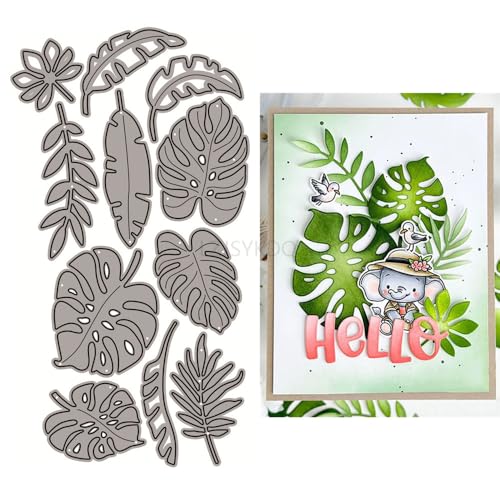 Stanzformen für Kartenherstellung, Bananenblätter, Metall-Stanzformen für Papier, Scrapbooking, DIY-Schablonen für Album, Party, Hochzeit, Festivals, Dekoration Stanzformen für Kartenherstellung, Bananenblätter, Metall-Stanzformen für Papier, Scrapbooking, DIY-Schablonen für Album, Party, Hochzeit, Festivals, Dekoration von LZJSYKDQ