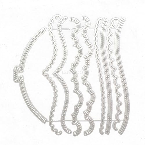Stanzformen mit gewelltem Rand für Kartenherstellung, Spitzenmetall-Stanzformen für Papier, Scrapbooking, DIY-Schablonen für Album, Party, Hochzeit, Festivals, Dekoration Stanzformen mit gewelltem Rand für Kartenherstellung, Spitzenmetall-Stanzformen für Papier, Scrapbooking, DIY-Schablonen für Album, Party, Hochzeit, Festivals, Dekoration von LZJSYKDQ