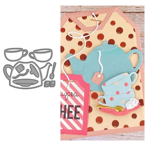 Teekannen-Stanzformen für Kartenherstellung, Tassen-Metall-Stanzformen für Papier, Scrapbooking, DIY-Schablonen für Album, Party, Hochzeit, Festivals, Dekoration Teekannen-Stanzformen für Kartenherstellung, Tassen-Metall-Stanzformen für Papier, Scrapbooking, DIY-Schablonen für Album, Party, Hochzeit, Festivals, Dekoration von LZJSYKDQ