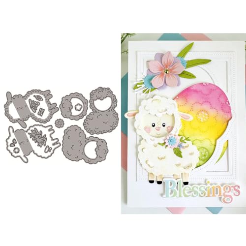 Tier-Stanzformen für Kartenherstellung, Spleißen von Schafen, Metall-Stanzformen für Papier, Scrapbooking, DIY-Schablonen für Album, Party, Hochzeit, Festivals, Dekoration Tier-Stanzformen für Kartenherstellung, Spleißen von Schafen, Metall-Stanzformen für Papier, Scrapbooking, DIY-Schablonen für Album, Party, Hochzeit, Festivals, Dekoration von LZJSYKDQ