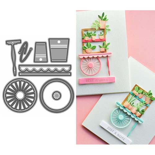 Trolley-Stanzformen für Kartenherstellung, Eimer-Metall-Stanzformen für Papier, Scrapbooking, DIY-Schablonen für Album, Party, Hochzeit, Festivals, Dekoration von LZJSYKDQ