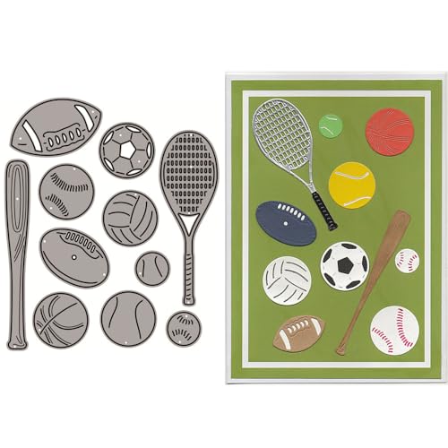 Verschiedene Kugel-Stanzformen für Kartenherstellung, Tennis, Basketball, Fußball, Metall-Stanzformen für Papier, Scrapbooking, DIY-Schablonen für Album, Party, Hochzeit, Festivals, Dekoration Verschiedene Kugel-Stanzformen für Kartenherstellung, Tennis, Basketball, Fußball, Metall-Stanzformen für Papier, Scrapbooking, DIY-Schablonen für Album, Party, Hochzeit, Festivals, Dekoration von LZJSYKDQ