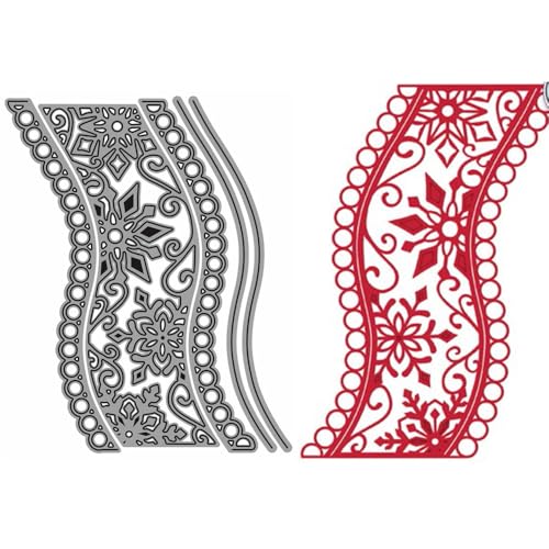 Weihnachts-Stanzformen für Kartenherstellung, Schneeflocken-Spitze, Metall-Stanzformen für Papier, Scrapbooking, DIY-Schablonen für Album, Party, Hochzeit, Festivals, Dekoration Weihnachts-Stanzformen für Kartenherstellung, Schneeflocken-Spitze, Metall-Stanzformen für Papier, Scrapbooking, DIY-Schablonen für Album, Party, Hochzeit, Festivals, Dekoration von LZJSYKDQ