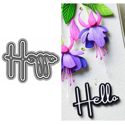 Word Hello Stanzformen für Kartenherstellung, englische Vokabeln, Metall-Stanzformen für Papier, Scrapbooking, DIY-Schablonen für Album, Party, Hochzeit, Festivals, Dekoration Word Hello Stanzformen für Kartenherstellung, englische Vokabeln, Metall-Stanzformen für Papier, Scrapbooking, DIY-Schablonen für Album, Party, Hochzeit, Festivals, Dekoration von LZJSYKDQ