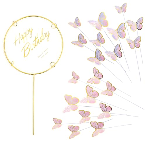 21x Schmetterling Kuchendeko - 3D Mädchen Tortendeko für Geburtstage, Hochzeiten & Babypartys 21x Schmetterling Kuchendeko - 3D Mädchen Tortendeko für Geburtstage, Hochzeiten & Babypartys von LZKHEH