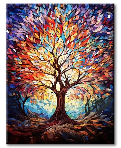 Diamond Painting, Diamond Painting Erwachsene, 5d Baum des Lebens Diamant Painting Bilder Diy Mosaikherstellung Bastelset Geeignet Als Geschenk Zur Entspannung und Als Wanddeko (30x40cm) von LZLHDE
