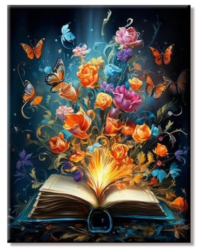LZLHDE Diamond Painting Erwachsene Blumen, Diamant Painting Bilder 5d Diamant Painting Diy Bastelset, Geeignet Als Geschenk und Wohnzimmer Schlafzimmer Wand Dekoration (30x40cm) von LZLHDE