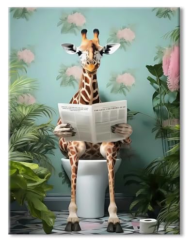 LZLHDE Malen Nach Zahlen Erwachsene Tiere, Paint by Numbers Leinwand Bilder Diy GemäLde kit Niedliche Giraffe, mit Pinsel und Acrylfarbe Als Geschenk Wanddeko 40x50cm von LZLHDE