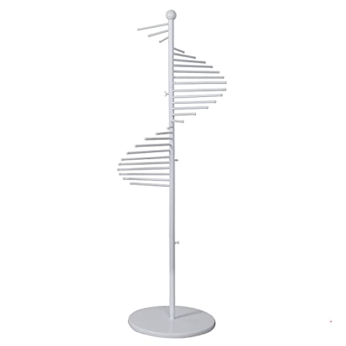 Band Geschenkpapier-Schal-Rack Drehbar Halterung für Schal, Zuhause/ Kommerziell Stehender Boden Ständer für Organizer für Seidenschal/ Stoff/ Halstuch, 28/30 Stangen zum Aufhängen ( Color : White , S Band Geschenkpapier-Schal-Rack Drehbar Halterung für Schal, Zuhause/ Kommerziell Stehender Boden Ständer für Organizer für Seidenschal/ Stoff/ Halstuch, 28/30 Stangen zum Aufhängen ( Color : White , S von LZMZMQ