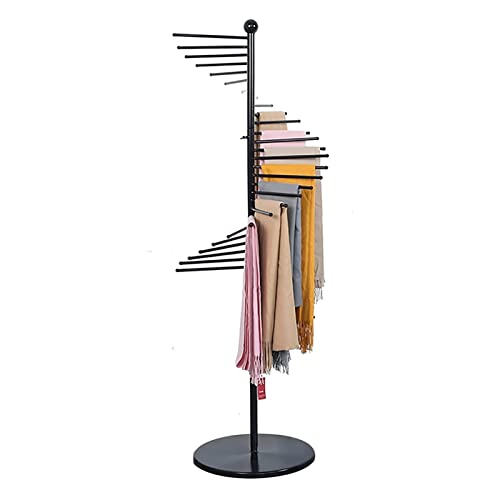 Band Geschenkpapier-Schal-Rack Drehbar Halterung für Schal, Zuhause/ Kommerziell Stehender Boden Ständer für Organizer für Seidenschal/ Stoff/ Halstuch, 28/30 Stangen zum Aufhängen ( Color : Black , S Band Geschenkpapier-Schal-Rack Drehbar Halterung für Schal, Zuhause/ Kommerziell Stehender Boden Ständer für Organizer für Seidenschal/ Stoff/ Halstuch, 28/30 Stangen zum Aufhängen ( Color : Black , S von LZMZMQ