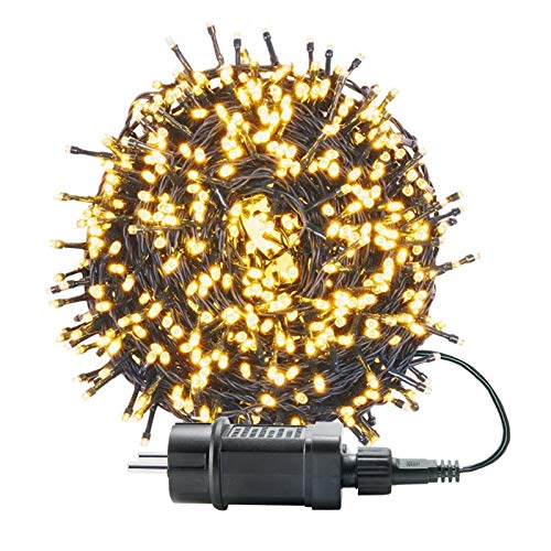 LZQ LED Lichterkette Außen Innen Wasserdicht IP44 Weihnachtsbeleuchtung mit 8 Leuchtmodi - für Innen Außen Garten Party Deko (100M 1000 LED Warmweiß) von LZQ