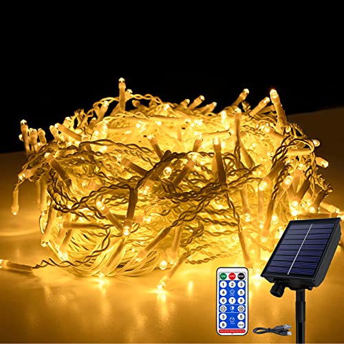 LZQ Solar Eisregen Lichterkette Warmweiß, 10M 400 LED Solar Lichterketten Weihnachtsbeleuchtung für Außen und Innen, mit 8 Modi Fernbedienung Timer, Wasserdicht Weihnachten Deko für Balkon Terrasse LZQ Solar Eisregen Lichterkette Warmweiß, 10M 400 LED Solar Lichterketten Weihnachtsbeleuchtung für Außen und Innen, mit 8 Modi Fernbedienung Timer, Wasserdicht Weihnachten Deko für Balkon Terrasse von LZQ