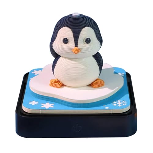 3D-Kalender, Kunstblöcke, 3D-Notizblock, Kalender 2025, handzerreißbar, kreativer 3D-Pinguin-Papier, Skulptur, Schreibtischkalender, 3D-Notizblock, Papierskulptur, Handwerk, für Schule, Zuhause, Büro von LZQHQYVF