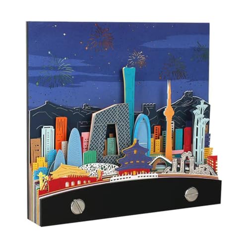 3D-Kalender, Kunstblöcke, 3D-Notizblock, Kalender 2025, zum Abreißen, kreativer 3D-Schreibtisch-Kalender, Kunst-Memo-Block, 3D-Architektur, Papierskulptur, Kalender, Memo-Block, DIY-Papierskulptur von LZQHQYVF