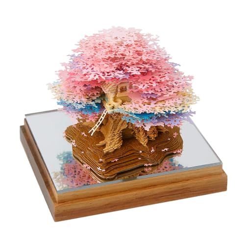 3D-Kalender, Kunstblöcke, 3D-Notizblock, Kalender 2025, zum Abreißen, kreativer 3D-Schreibtisch-Kalender, Kunst-Memo-Block, 3D-Baumgaus-Papier, Skulptur, Kalender, Memo-Block, 3D-Notizblock von LZQHQYVF