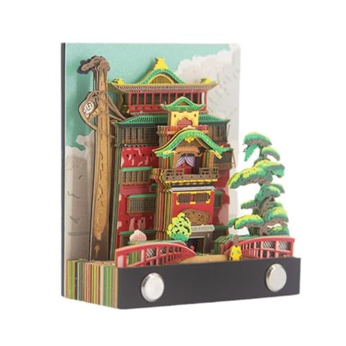 3D-Notizblock, 3D-Notizblock, Kunst-Haftnotizen, 3D-Architekturmodell, Papierskulptur, Kunst, Memo-Block, handreißfest, nicht klebend, kreativer 3D-Notizblock, Kunstblöcke, Schreibtischdekoration von LZQHQYVF