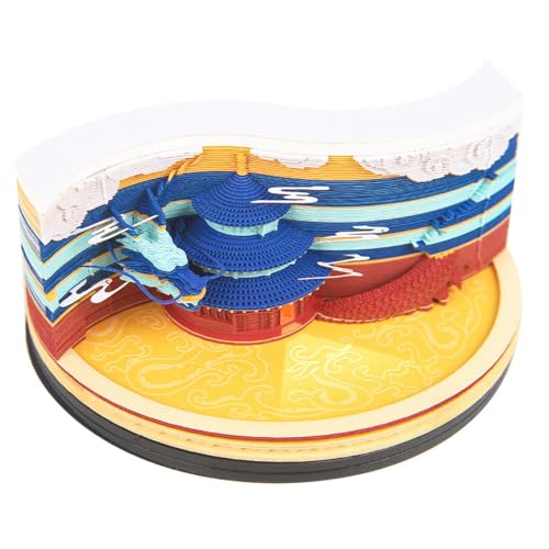 Artsy Pads, 3D-Notizblock, Kalender 2025, doppelseitiger 3D-Kalender, Himmelstempel, Gebetshalle, Papierskulptur, Kunst, Memo-Block, kreativer Zeitmesser, Kalender 2025, 3D-Kalender von LZQHQYVF