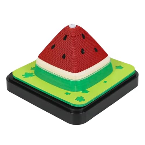 Artsy Pads, 3D-Notizblock, Kalender 2025, reißbarer 3D-Notizblock, 3D-Wassermelonen-Papier, Skulptur, Kunst, Memo-Block, kreativer Zeitmess-Kalender 2025, 3D-Kalender, Schreibtisch-Dekoration von LZQHQYVF