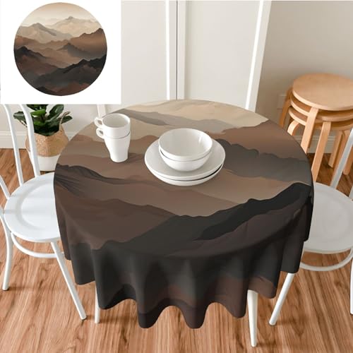 LZQPOEAS Tischdecke, rund, Rauchgebirge, strapazierfähig, wasserdicht, knitterfrei, waschbar, Tischdecken für Küche, Camping, Picknick, 152,4 cm LZQPOEAS Tischdecke, rund, Rauchgebirge, strapazierfähig, wasserdicht, knitterfrei, waschbar, Tischdecken für Küche, Camping, Picknick, 152,4 cm von LZQPOEAS