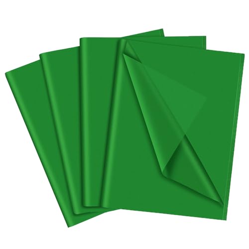 LZRinue 60 Blatt Grünes Seidenpapier, 35 x 50 cm - Geschenkverpackung, Kunsthandwerk, Kunstprojekte - Weihnachten, Geburtstag, Babyparty, St. Patricks Day von LZRinue