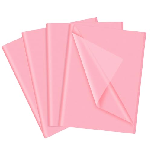 60 Blatt Rosa Seidenpapier, 35 x 50 cm Geschenkverpackung Seidenpapier für Weihnachten Geschenkverpackung Kunst Handwerk DIY Geburtstag Hochzeit Babyparty Geschenkpapier von LZRinue