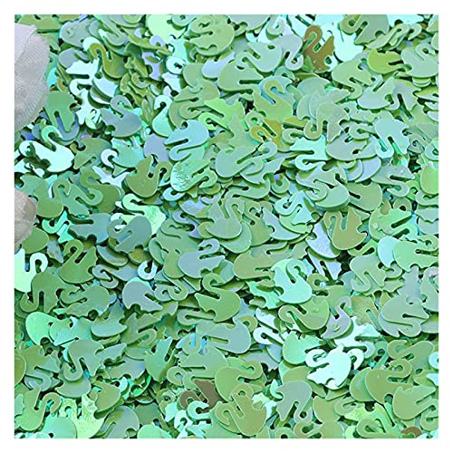 LZTDSBX Glitzernde Pailletten in großen Mengen, 10 g Bunte, lose PVC-Pailletten in Schwanenform for Basteln(Fruit Green) von LZTDSBX