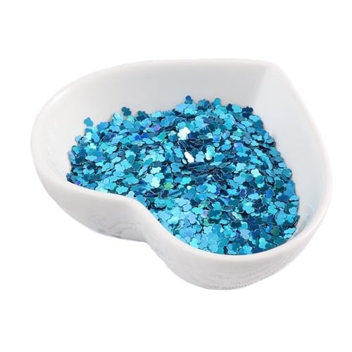 LZTDSBX Glitzernde Pailletten in großen Mengen, 10 g Glitzer-Mini-Pailletten, PET-Pailletten, 3 mm ultradünne Pailletten in Wolkenform(Laser Light Blue) von LZTDSBX