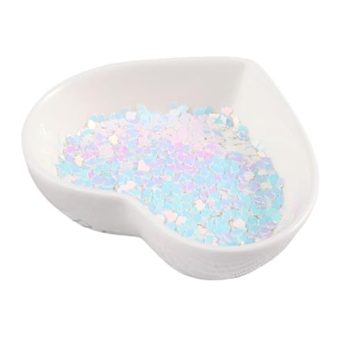 LZTDSBX Glitzernde Pailletten in großen Mengen, 10 g Glitzer-Mini-Pailletten, PET-Pailletten, 3 mm ultradünne Pailletten in Wolkenform(White) von LZTDSBX