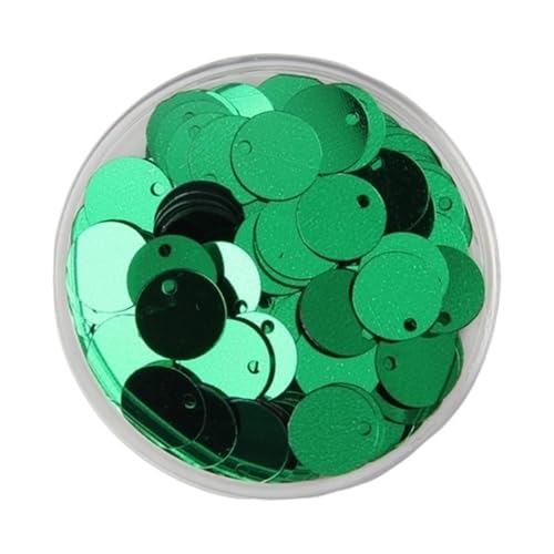 LZTDSBX Glitzernde Pailletten in großen Mengen, 10 g Pailletten for kreatives Basteln, 10–30 mm Flache, runde, lose PVC-Pailletten(Green,15mm) von LZTDSBX