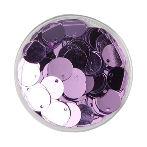 LZTDSBX Glitzernde Pailletten in großen Mengen, 10 g Pailletten for kreatives Basteln, 10–30 mm Flache, runde, lose PVC-Pailletten(Light Purple,10mm) von LZTDSBX