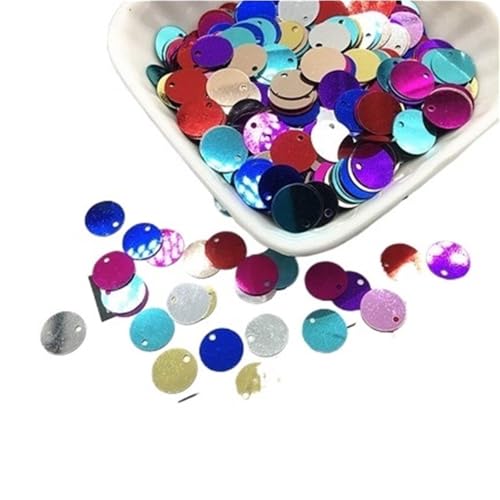 LZTDSBX Glitzernde Pailletten in großen Mengen, 10 g Pailletten for kreatives Basteln, 10–30 mm Flache, runde, lose PVC-Pailletten(Light Yellow,20mm) von LZTDSBX