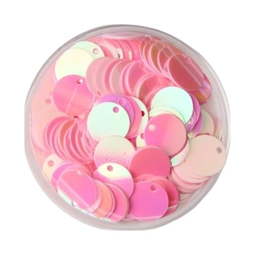 LZTDSBX Glitzernde Pailletten in großen Mengen, 10 g Pailletten for kreatives Basteln, 10–30 mm Flache, runde, lose PVC-Pailletten(Lightpink,25mm) von LZTDSBX