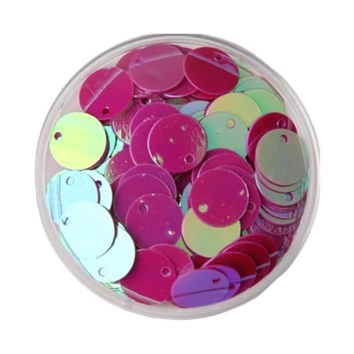 LZTDSBX Glitzernde Pailletten in großen Mengen, 10 g Pailletten for kreatives Basteln, 10–30 mm Flache, runde, lose PVC-Pailletten(Mediumvioletred,25mm) von LZTDSBX
