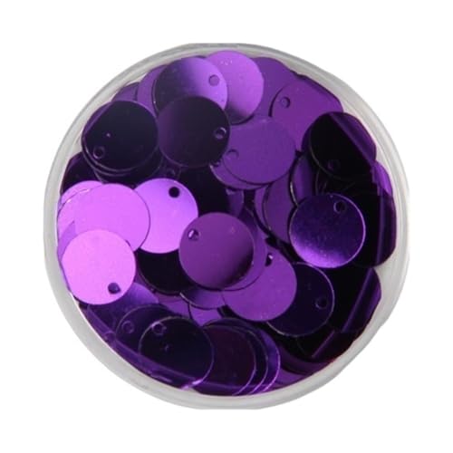 LZTDSBX Glitzernde Pailletten in großen Mengen, 10 g Pailletten for kreatives Basteln, 10–30 mm Flache, runde, lose PVC-Pailletten(Purple,20mm) von LZTDSBX