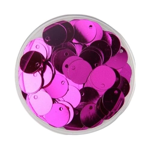 LZTDSBX Glitzernde Pailletten in großen Mengen, 10 g Pailletten for kreatives Basteln, 10–30 mm Flache, runde, lose PVC-Pailletten(Rose Red,15mm) von LZTDSBX