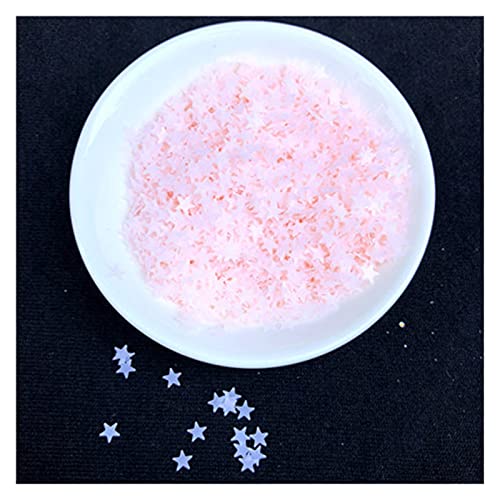 LZTDSBX Glitzernde Pailletten in großen Mengen, 20 g/Packung Matte Farben 4 mm Sternform PVC lose Pailletten Pailletten(Matte Pink) von LZTDSBX