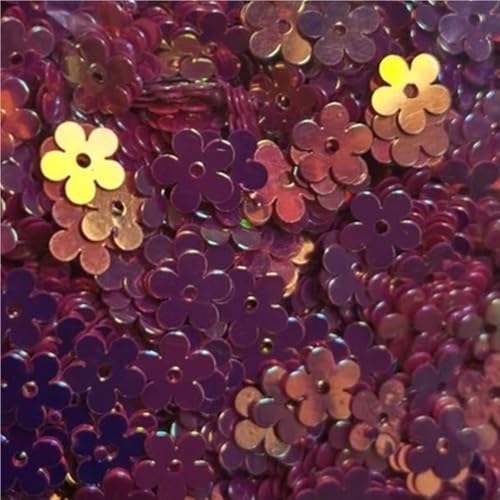 LZTDSBX Glitzernde Pailletten in großen Mengen, 20 g Pailletten for Hochzeitskleidung, Schmuck-Pailletten, 7 mm Flache PVC-Pailletten in Pflaumenblüte(Rose) von LZTDSBX