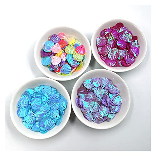LZTDSBX Glitzernde Pailletten in großen Mengen, 200 Teile/los Pailletten Bunte Shell PVC Lose Pailletten Pailletten Nähen(15) von LZTDSBX
