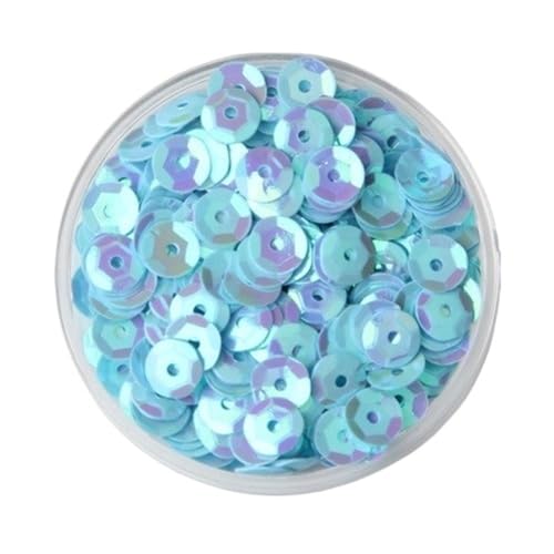 LZTDSBX Glitzernde Pailletten in großen Mengen, 30 g konkave runde Pailletten, glitzernde PVC-Pailletten, 6 mm große, runde, lose Pailletten(Light Blue) von LZTDSBX