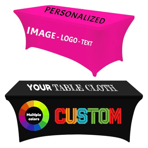 Personalisierte Business-tischdecke mit Firmenlogo, personalisierte Tischdecke mit Firmenlogo oder Ihrem Text, individuelle Tischdecke mit Ihrem Logo, Tischbannerschild für Hochzeiten, Geburtstage von LZXSXZ